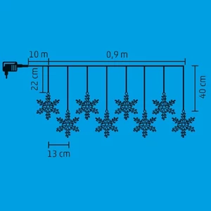 LED-es hókristály fényfüggöny