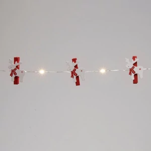 LED-es elemes fényfüzér, 20 LED, csipeszekkel