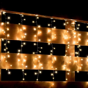 Micro LED-es cluster fényfüggöny, melegfehér, 8pr.