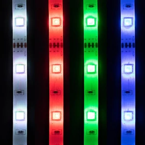 Zenére villogó LED szalag, 5m, RGB, szett, 150LED