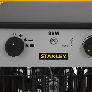 Stanley ST-09-400-E hordozható ventilátoros ipari fűtőtest, 4500W/9000W, IPX4 védelem