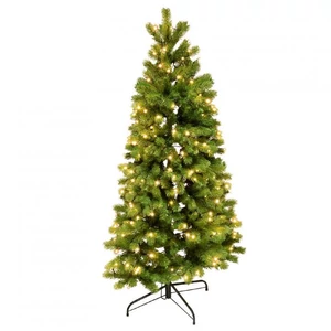 Műfenyő, fél-fa, beépített LED világítással, 150 cm magas