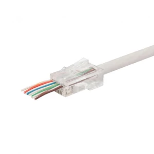 Átmenő, nyíitott végű RJ45 moduláris dugó, 8P8C