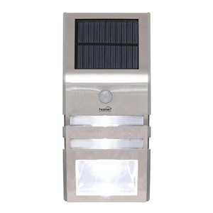 Home FLP30SOLAR napelemes LED lámpa, 30 lm, PIR mozgásérzékelő, 3-5m, 2 db hidegfehér SMD LED, energiatakarékos, fém + műanyag, IP44