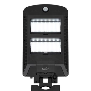 Home FLP1002SOLAR napelemes LED reflektor, 1000 lm, PIR mozgásérzékelő, 120° 5m, 2 x 28 db hidegfehér SMD LED, energiatakarékos, fém + műanyag, IP44