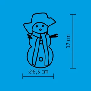 Hóember, színváltó LED-del, 17 cm
