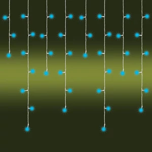 LED-es jégcsap fényfüggöny, 8 programos, 10m, IP44, 230V