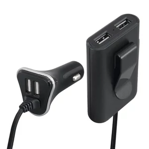 Autós USB gyorstöltő, 4x2,4A