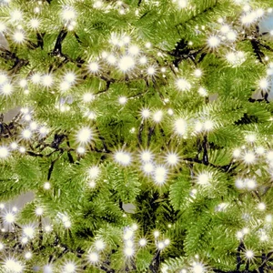LED-es cluster fényfüzér, melegfehér, 8pr, timer, távirányító