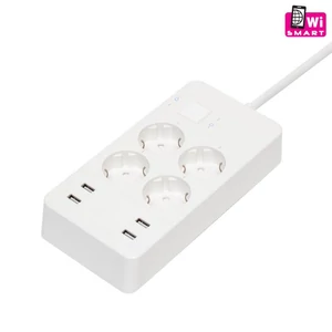 SMART (WiFi) elosztó, 4 aljzat, 4 USB, 1,5 m