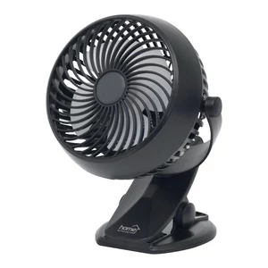 Home CLF 10/BK csíptetős, akkumulátoros ventilátor, 3 fokozat, 10 cm-es lapátátmérő, állítható fejrész, 1800 mAh Li-ion akkumulátor, fekete CLF 10/BK