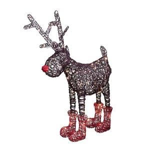 Home KDR 1 LED-es szarvas, rudolf, 100 db állófényű LED, IP44, fémváz, műrattan, kültéri, beltéri KDR 1