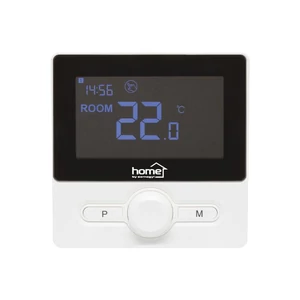 Home THE25B digitális termosztát, falra szerelhető, programozható, ablaknyitás-érzékelés, fagyvédelmi funkció, fekete