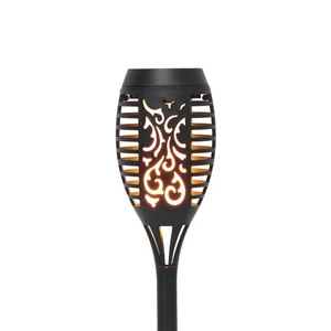 Home MX301 napelemes kerti fáklya, 12 db sárga SMD LED, fáklyaláng effektus, műanyag, 110 g, 12 db/display MX301