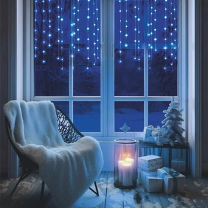 HOME KAF50DLEDWH DOT LED-es fényfüggöny, 50db hidegfehér DOT LED, 81cm, állófényű, adapteres tápellátás, beltéri kivitel KAF50DLEDWH