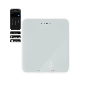 AENO AKS0001S KS1S intelligens konyhai mérleg, max. 8 kg kapacitás, LED kijelző, Bluetooth csatlakozás, edzett üvegfelület
