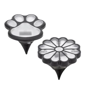 HOME MX674 napelemes kerti lámpa, tappancs, virág, 12db/display, 1db melegfehér LED, beépített akkumulátor