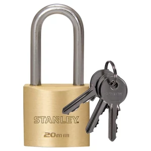 STANLEY S742-040 rézlakat, 20 mm, 3 kulcsos, dupla reteszelésű kengyel S742-040