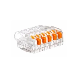 OBO 2054458 nyitható vezetékösszekötő 5-ös 0,2-2,5mm2 univerzális átlátszó