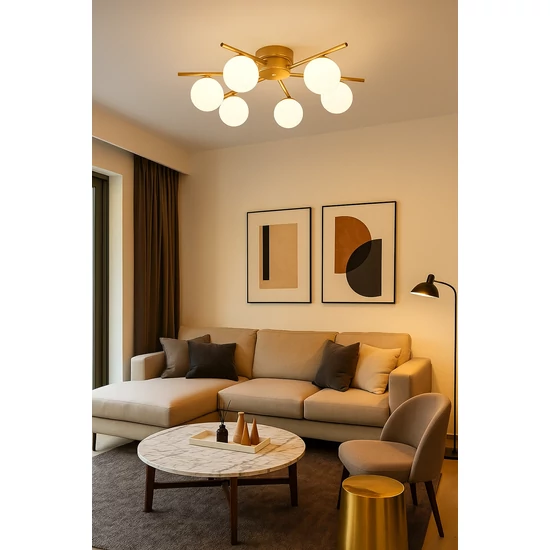 LED csillár G9 Bali-10 58cm x6 arany	