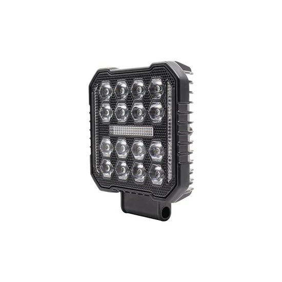 LED munkalámpa 10-60V 50W 16LED  6000K és figyelmeztető	sárga