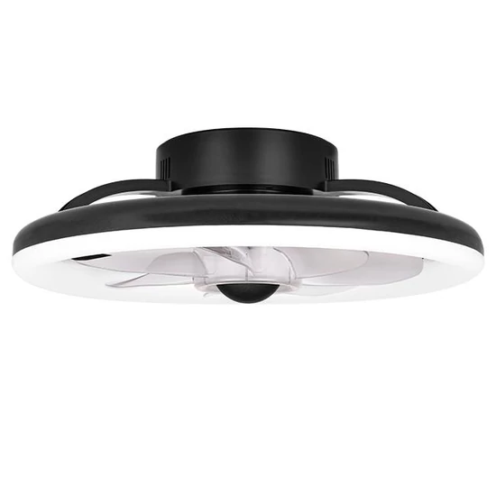 Led Flip mennyezeti lámpa 36W+15W 3CCT ventilátorral 40cm fekete	
