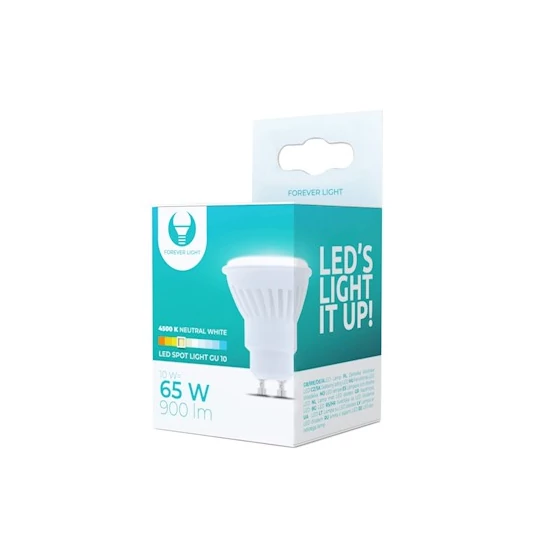 LED izzó GU10 10W 230V 4500K 900lm kerámia