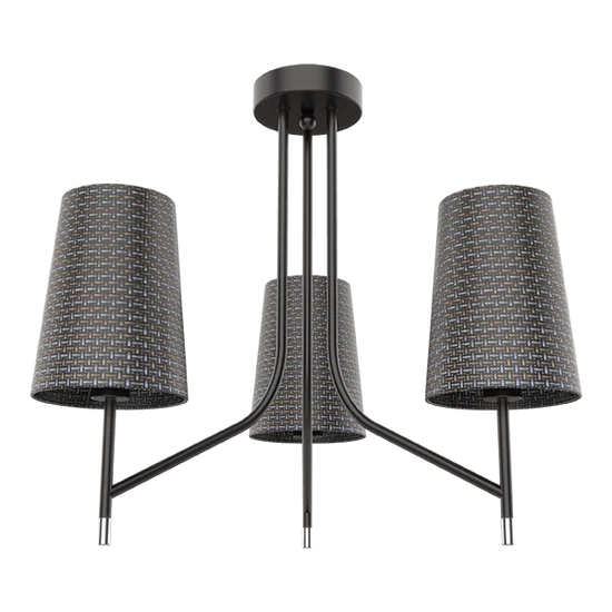 THERA CEILING LAMP 3XE14 BLACK