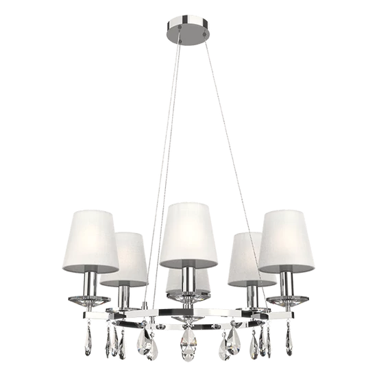 BARBARA PENDANT 6XE14 CHROME