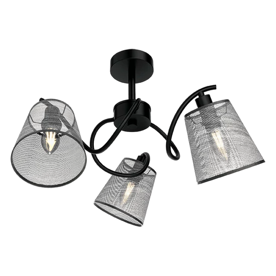 JASMINE CEILING LAMP 3XE14 BLACK
