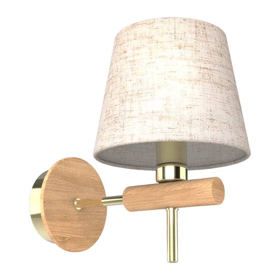 JONAS WALL LAMP 1XE14 GOLD/WOOD