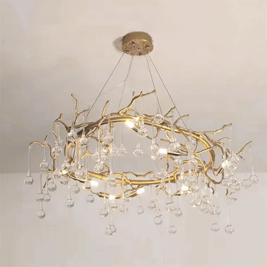 JOSEPH CHANDELIER 6XG9 GOLD/CRYSTALS