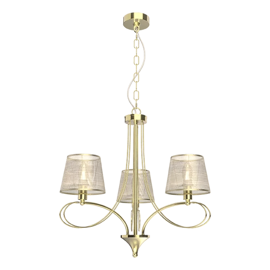 REBECCA CHANDELIER 3XE14 GOLD