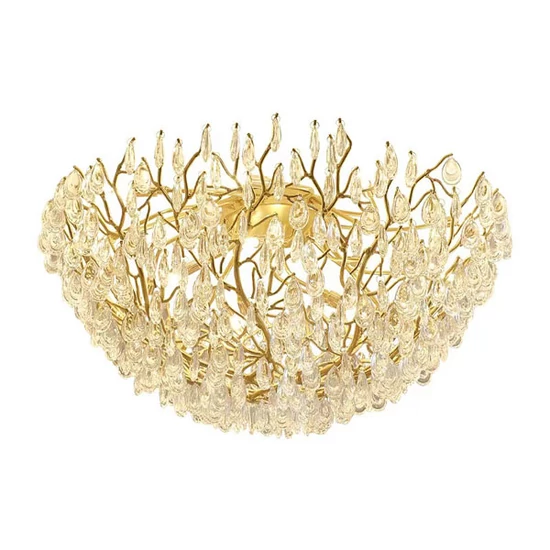 ROMAN CEILING LAMP 10XG9 GOLD/CRYSTALS