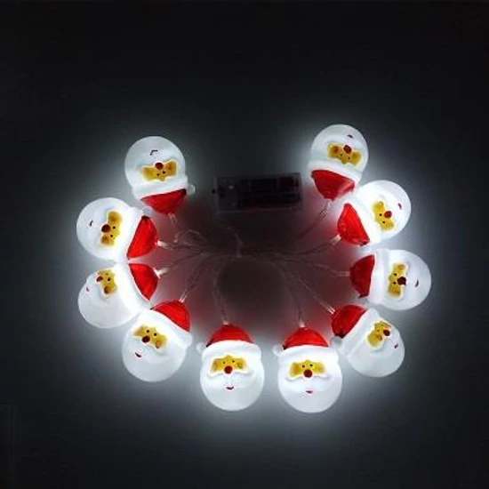 Karácsonyi LED lánc 3xAA 10 LED 1.6m 6500K