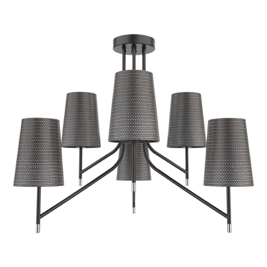 THERA CEILING LAMP 6XE14 BLACK