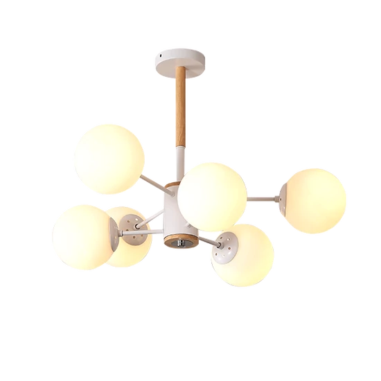 ISABEL CHANDELIER 6XE27 WHITE