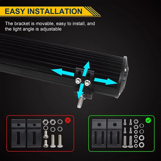 LED munkalámpa combo  IP67 10-30V  480W 59cm