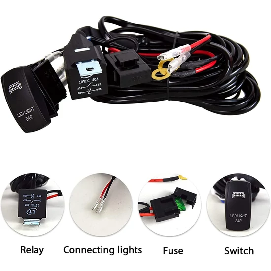 LED munkalámpa combo  IP67 10-30V  480W 59cm
