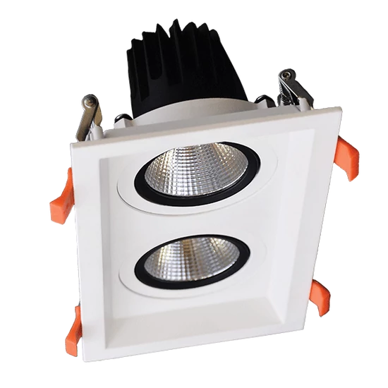 DOUBLE LED MOVABLE SPOT LIGHT 2X30W 230V 3000K WHITE