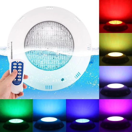 LED MEDENCE VILÁGÍTÁS 12V, 36W, SZÍNVÁLTÓS, TÁVIRÁNYÍTÓS, 351DB LED.FALRA SZERELHETŐ