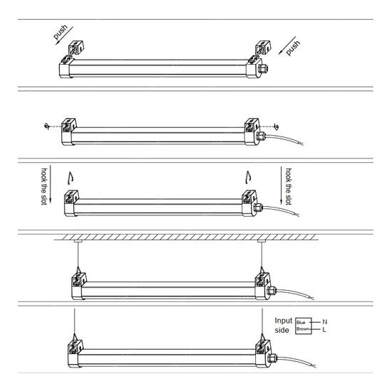 LED Led Tri-proof LÁMPATEST 18W FEHÉR 4000K IP65