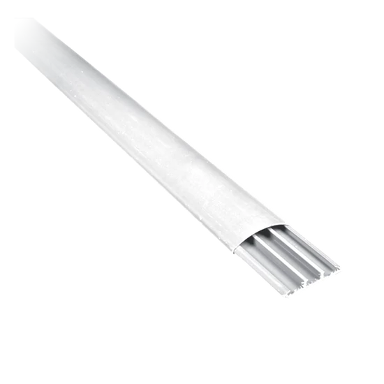 2m 50x12 FLOOR TYPE PLASTIC CABLE TRUNKING WHITE
