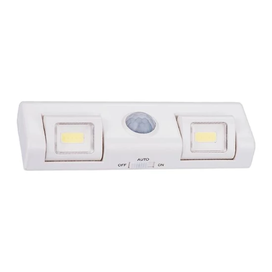 Szekrény alatti LED lámpa 2x COB PIR 4000K