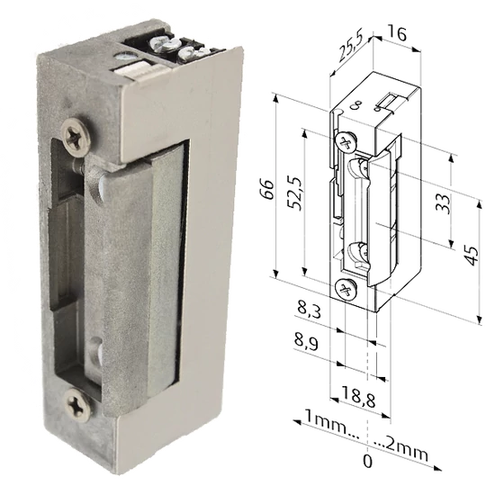 ELECTROMAGNETIC STRIKE PLATES 8-16V AC/DC