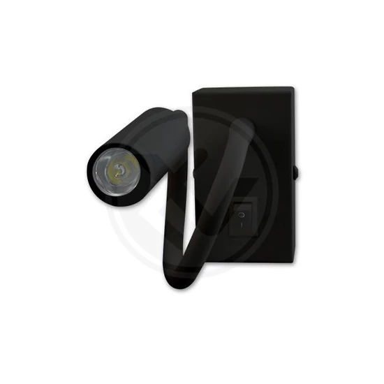 Leo 3W 4000K LED olvasólámpa fekete