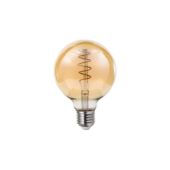 Led izzó e27 filament dimm g80 2200k 4w borostyán