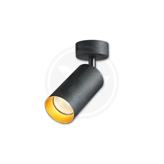 Fali lámpa gu10 led eris gold mozgatható x1 fekete