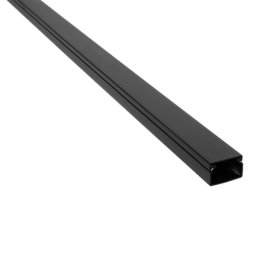 2m. 25X25 PLASTIC CABLE TRUNKING CT2 BLACK