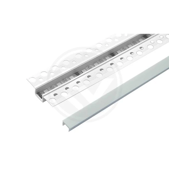 PVC LED Profil 50x12 Süllyesztett GK Fehér 2m Tejes fedél